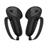Fiorky Housse de Protection pour contrôleurs Anti-Rayures, antidérapante, Anti-poussière, dragonne réglable, étui de Protection en Silicone pour contrôleur pour Oculus/Meta Quest 3 (Noir)