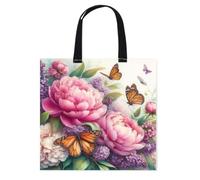 Fiorky Kit de broderie en toile avec motif floral pour débutants, 11 carats, fleur, papillon, arbre de vie, kit de broderie personnalisé, sac en toile, point de croix manuel