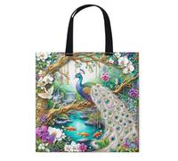 Fiorky Kits de broderie sur sac fourre-tout en toile avec motif animal pour débutants, kit de broderie 11 carats, sac personnalisé, kit de point de croix, sac en toile, cadeau pour amis