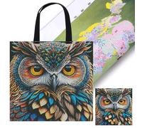 Fiorky Kits de broderie sur sac fourre-tout en toile avec motif animal pour débutants, kit de broderie 11 carats, sac personnalisé, kit de point de croix, sac en toile, cadeau pour amis