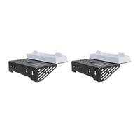 Fiorky Lot de 2 Supports flottants avec Double Station de Charge pour contrôleur, Support Mural avec lumière RVB et Support pour Casque, Support de Chargeur Mural en métal pour Consoles PS5