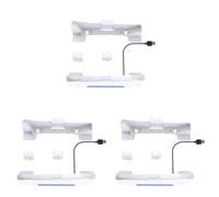 Fiorky Lot de 3 Supports horizontaux pour Console PS5 Slim avec hub USB 2.0 à 4 Ports, Support de Stockage antidérapant Mads, Support Horizontal pour Plystation 5 Slim Disc et édition