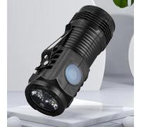 Fiorky Mini torche EDC,mini lampe de poche LED USB C rechargeable, lampe de poche étanche, 3 modes d'éclairage, lampe à clip pour chapeau, adaptée pour la randonnée, le camping, les urgences