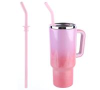 Fiorky Pailles de rechange pour gobelet de voyage Hydro Flask 1134 g, paille à pression en silicone réutilisable, longue paille pour bouteille d'eau Hydro Flask, accessoires et pièces