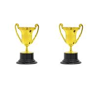 Fiorky Petites Coupes de trophée d'or : 2 Mini trophées pour Enfants, Coupes de trophée d'or en Plastique,Coupe de trophée de Participation en Or pour Cadeaux de fête,récompenses,Accessoires