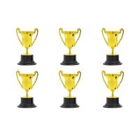 Fiorky Petites Coupes de trophée d'or : 6 Mini trophées pour Enfants, Coupes de trophée d'or en Plastique,Coupe de trophée de Participation en Or pour Cadeaux de fête,récompenses,Accessoires