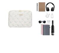 Fiorky Pochette d'ordinateur portable mignonne 11/13/15 pouces, accessoires pour iPd, étui matelassé, sac d'ordinateur portable moelleux, étui pour tablette, housse d'ordinateur avec motif