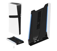 Fiorky pour PS 5 Slim / PS 5 Pro RVB Base de Support de Refroidissement Vertical avec 3 Ports USB 2.0 Ports HOSTLETURE du Sope Vertical avec Un Ventilateur de Refroidissement à 3 Vitesses