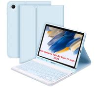 Fiorky pour Smsung Galaxy Tab A9 Plus 11 Pouces étui avec Housse de Clavier Compatible Bluetooth Veille/réveil Automatique Clavier BT détachable avec Porte-Crayon Housse Folio en Cuir
