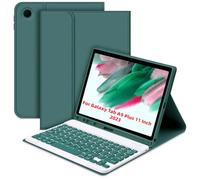 Fiorky pour Smsung Galaxy Tab A9 Plus 11 Pouces étui avec Housse de Clavier Compatible Bluetooth Veille/réveil Automatique Clavier BT détachable avec Porte-Crayon Housse Folio en Cuir