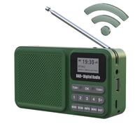 Fiorky Radio numérique Portable Dab+ Compatible Bluetooth Haut-forleur à énergie Solaire/Rechargeable Prend en Charge Le Disque U Carte TF Lecture MP3 récepteur Radio d'urgence écran LCD