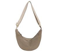 Fiorky Sac à bandoulière élégant en velours côtelé avec sangle réglable pour femme - Couleur unie - Sac à raviolis - Sac à bandoulière tendance - Sac de courses décontracté (kaki)