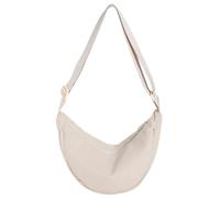 Fiorky Sac à bandoulière en velours côtelé avec sangle réglable pour femme - Couleur unie - Sac à raviolis - Sac à bandoulière quotidien - Sac de courses décontracté (beige)