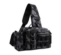 Fiorky Sac à Dos de pêche Grand Sac de pêche, Sac à bandoulière Sling et Support de Tige de tir Boîte de Rangement de Vitesses