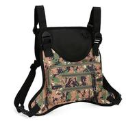 Fiorky Sac de Poitrine de Sport de Plein air pour Homme, Sac à Dos de Sport avec Sangle réglable, Sac de Poitrine, Gilet de Voyage étanche, Sac à Dos de Voyage pour la Course, la randonnée