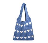 Fiorky Sac fourre-tout en crochet pour femme, sac à bandoulière en tricot, sac à main léger, sac de rangement à bandoulière, grande capacité, sac à bandoulière en crochet, sac hobo sous les