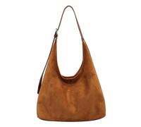 Fiorky Sac fourre-tout en daim pour femme, sac à main en daim vintage avec poignée supérieure, sac à bandoulière tendance grande capacité élégant, sac à bandoulière couleur unie avec poignée