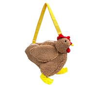 Fiorky Sacs à bandoulière de Poule de Dessin animé pour Femmes, Sac à bandoulière décontracté en Forme de Poule en Peluche, Petit Sac à Main de Dessin animé pour Dames
