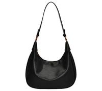 Fiorky Sacs à bandoulière pour femme, sac à bandoulière avec sangle réglable, sac en forme de croissant en cuir PU avec fermeture éclair, sac Hobo solide, sac à main de travail,sac de voyage