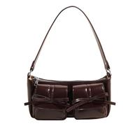 Fiorky Sacs à bandoulière pour femme Y2k Sac à bandoulière double poches polyvalent en cuir PU Vintage Sac à main Voyage Shopping Travail Date Sac Automne Sac à main
