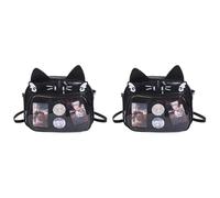Fiorky Sacs à bandouliers 2PCS, Sac épaule esthétique Pu Ita Sac de style japonais Adolescents Sacs d'école FashionTrendy Outdoor Student Cossbody Forgo pour les filles