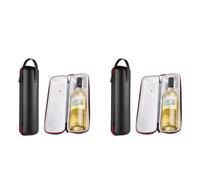 Fiorky Sacs-Cadeaux à vin de 2 PCS Boîte Cadeau à vin Portable EVA Portable Boîte Cadeau de vin Rouge Single Boîte à vin de Rangement imperméable pour Party Travel Wine Travel Travel