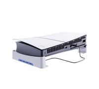 Fiorky Support Horizontal pour Console PS5 Slim avec 4 Ports USB2.0 Hub Host Rack Support de Stockage antidérapant Mads Support Horizontal pour Plystation 5 Slim Disc et édition numérique