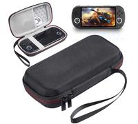 Fiorky Trimuis Smart Pro Étui de transport rigide en EVA pour console de jeu portable Trimuis Smart Pro, étui de protection anti-rayures avec dragonne et poche en maille, Noir , Trimui Smart Pro