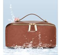 Fiorky Trousse de Maquillage de Voyage, Trousse de Maquillage, Trousse de Maquillage imperméable en Daim pour Femme, Trousse de Toilette de Voyage Multi-Poches, Trousse Rangement Maquillage