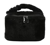 Fiorky Trousse de Maquillage Mignonne en Peluche pour Femme, Sac de Rangement gonflé avec poignée, Trousse de Toilette Mignonne, Grande Pochette Douce pour Soins de la Peau, Salle de Bain