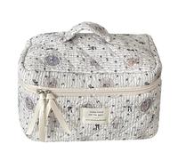 Fiorky Trousse de Maquillage Ours matelassé - Trousse de Maquillage Ours - Trousse de Rangement de Maquillage Portable - Trousse de Toilette esthétique Ours Mignon - Trousse de Maquillage de