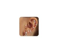 FIOROYAL Boucles D'oreilles Femme Acier Inoxydable Cartilage Tragus Helix Piercing Oreille - 14K Hypoallergénique Bijoux Femme - Petites Clous d'Oreilles ou Mini Boucles d'Oreilles Créoles S1