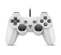 FIOTOK Manette filaire de rechange pour manette PS2, manette de jeu classique grise compatible avec console PS2 avec câble de 2,2 m
