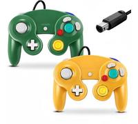 FIOTOK Manette filaire pour Wii et Gamecube - Vert et orange