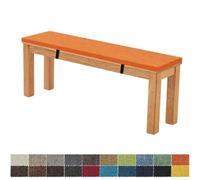 FIOVIP Coussin de Banc 100X30X5CM Amovible Lavable Double Antidérapant Hautement Élastique Convient pour Bancs de Jardin, Balançoires, Patios, Bancs d'Intérieur(Orange)
