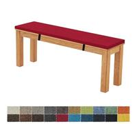 FIOVIP Coussin de Banc 110X30X5CM Amovible Lavable Double Antidérapant Hautement Élastique Convient pour Bancs de Jardin, Balançoires, Patios, Bancs d'Intérieur(Couleur vin Rouge)