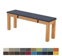 FIOVIP Coussin de Banc 120X30X5CM Amovible Lavable Double Antidérapant Hautement Élastique Convient pour Bancs de Jardin, Balançoires, Patios, Bancs d'Intérieur(Bleu Gris foncé