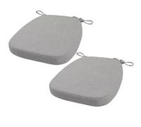 FIOVIP Coussin de Chaise avec Sangles Amovible, Lavable, Double antidérapant Haute élasticité(40X38X33CM(5CM),Gris Clair,2 pièces)