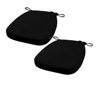 FIOVIP Coussin de Chaise avec Sangles Amovible, Lavable, Double antidérapant Haute élasticité(40X38X33CM(3CM),Noir,2 pièces)