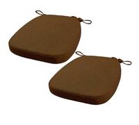 FIOVIP Coussin de Chaise avec Sangles Amovible, Lavable, Double antidérapant Haute élasticité(40X38X33CM(5CM),Brun Sec,2 pièces)