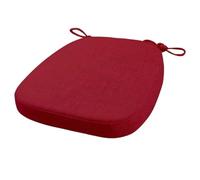 FIOVIP Coussin de Chaise avec Sangles Amovible, Lavable, Double antidérapant Haute élasticité(43X40X33CM(5CM),Rouge vin,1 pièces)