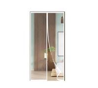 FIOVIP Moustiquaire Porte Fenetre, 65x120CM Rideaux, fermeture automatique, installation facile sans perçage(polyester, Blanc)