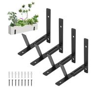 Fippy Supports de jardinières de balcon, réglables de 15 à 30 cm, pour balustrade tubulaire, mur, ledge
