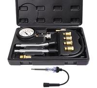 Fippy Testeur de Compression de Moteur avec Testeur de Bougie d'allumage, Testeur de Compression de Cylindre, 0-300 PSI / 0-20 Bar avec 4 Adaptateurs (Noir)