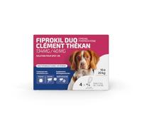 Fiprokil Duo Clément Thékan - Anti-puces/tiques Chiens 10-20kg - 4 pipettes