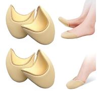 FIQLUL 2 Paires Protège Orteil pour Chaussures de Pointe Ballet, Coussinets d'Orteils Doux et Respirants pour Danse Classique, Protection Pied Anti-Frottement pour Femmes, Taille 36-42, Chair