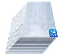 Fiqops 14x Plaques alvéolaires en Polycarbonate 4 mm, Panneau alvéolaire Double de 10,25 m², 1 210 x 605 cm, Panneau pour Serre, Antichoc et résistant aux UV