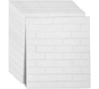 Fiqops 3D papier peint panneaux muraux stickers muraux 10 pcs autocollant brique étanche 77x70cm