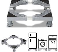 Fiqops Base pour machine à laver Pied réglable en hauteur 41-66cm 4 pieds