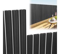 Fiqops Brise-vue en PVC 100 x 50 cm, longueur réglable de manière flexible, brise-vue, clôture grise, protection contre le vent et l'eau, résistant aux UV, double renfort, brise-vue de jardin